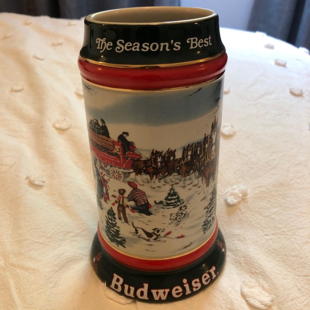 Vintage 1991 BUDWEISER The Season's Best Collector's Series Mug - Picture 1 of 4